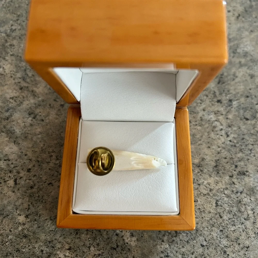 🦅 American Bald Eagle Made of Elk Antler, Montana Handmade Hat or Lapel Pin